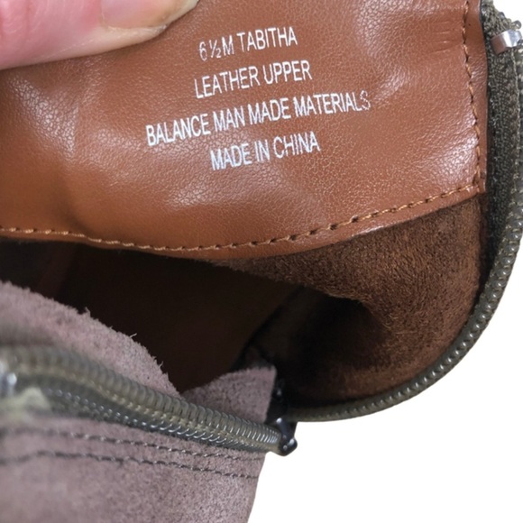 Crown Vintage Women’s Nude Suede Natural Low Heeled Ankle Boot Round Toe Booties - Picture 16 of 16